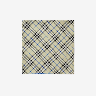 Burberry Check Silk Scarf In Green