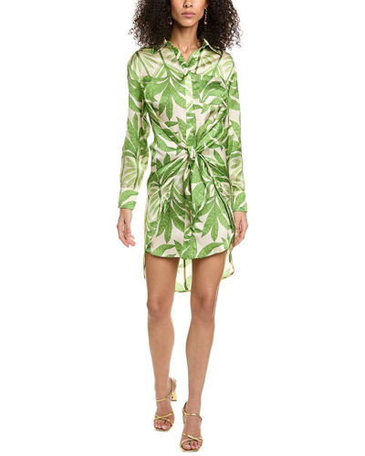 Dress Forum Feels Like Sunshine Tie Detail Shirtdress In Green