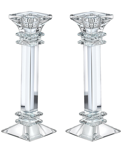 Noble Gift Bt Shalom Set Of 2 Crystal Candlesticks In Metallic
