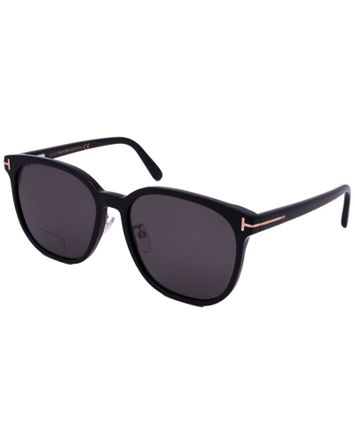 Tom Ford Unisex Ft801-k/s 59mm Polarized Sunglasses In Black