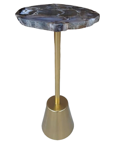 SAGEBROOK HOME SAGEBROOK HOME 24IN ROUGH EDGE AGATE TOP ACCENT TABLE