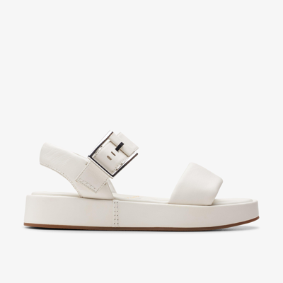 Clarks Alda Strap In White