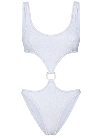 Reina Olga Augusta One Piece Swimsuit In Bianco