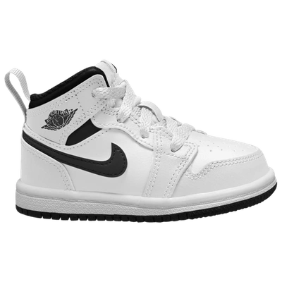 Jordan Kids' Boys  Aj 1 Mid In White/black/white