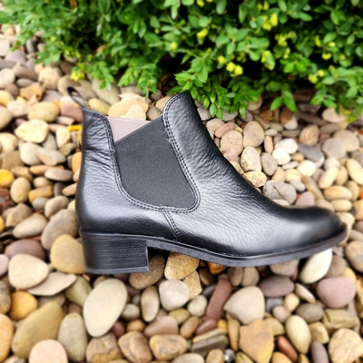 Ara Women's Pamela Booties In Black Leather