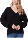 JESSICA SIMPSON WOMENS KNIT LONG SLEEVE V-NECK SWEATER