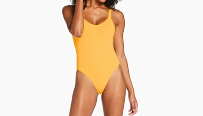 Vitamin A Leah Bodysuit - Ice Mango Ecorib In Yellow