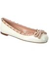 VALENTINO GARAVANI ROCKSTUD PATENT BALLERINA FLAT