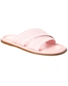 Ferragamo Laurene Logo Cotton Flat Sandals In Pink