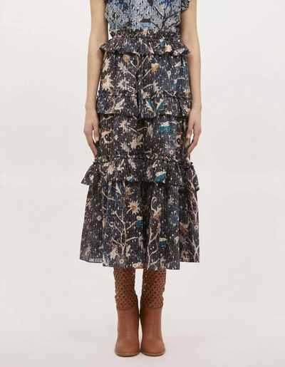 Ulla Johnson Josette Graphic-print Midi Skirt In Multi
