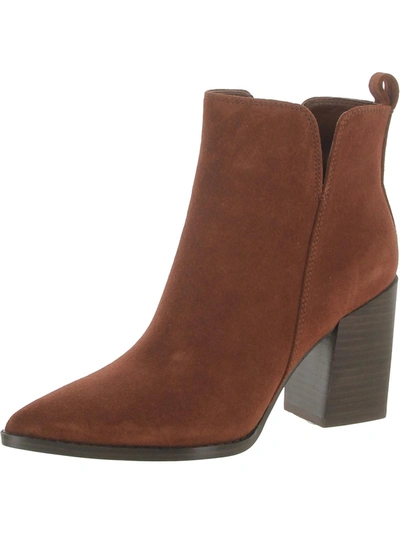 Nine West Birds Womens Zipper Casual Ankle Boots In Brown