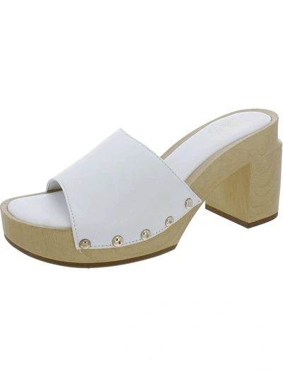 Franco Sarto Capri Clog 3 Womens Studded Clogs Shoes In White