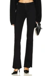 L AGENCE ABILENE HIGH-RISE BOOT SLIT PANTS IN NOIR