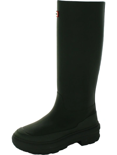 Hunter Eve Womens Pull On Tall Knee-high Boots In Green