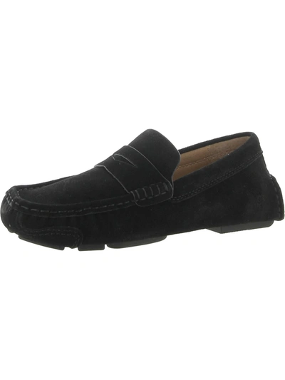 Gentle Souls By Kenneth Cole Mateo Driver Mens Suede Lifestyle Loafers In Black