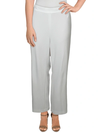 Kasper Plus Womens Elastic Pull On Capri Pants In Grey