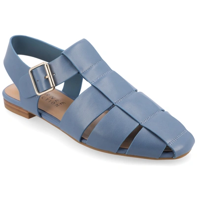 Journee Collection Women's Tru Comfort Foam Cailinna Wide Width Flats In Blue