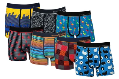 Unsimply Stitched Boxer Trunk 7 Pack In Multi