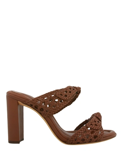 Alexandre Birman Clarita Intreccio 90 Doppia Soletta In Brown