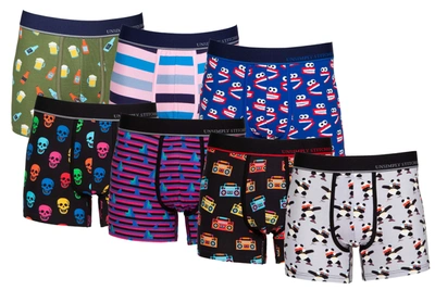 Unsimply Stitched Boxer Trunk 7 Pack In Multi