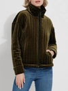 Lyssé Shea Quilted Velvet Jacket In Green Meadow In Multi