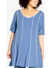AVENUE PLUS WOMENS CASUAL DAY TO NIGHT TUNIC TOP
