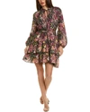 Kobi Halperin Alessi Womens Metallic Short Mini Dress In Red