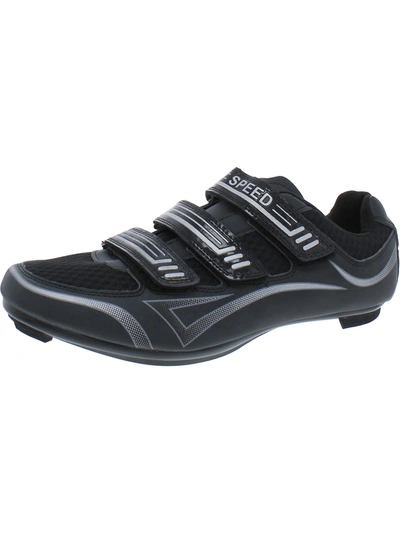 Speed Mens Fitness Sport Cycling Shoes In Black
