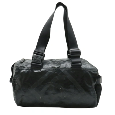 Pre-owned Chanel Sport Line Canvas Shoulder Bag () In Black