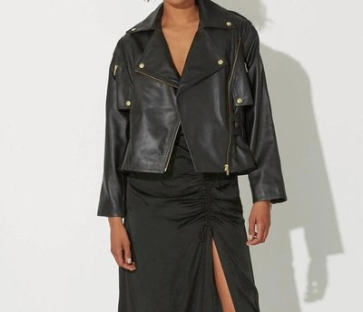 Cleobella Maeve Leather Jacket In Black