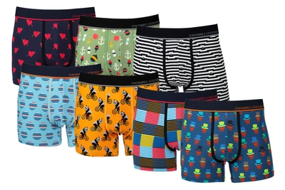 Unsimply Stitched Boxer Trunk 7 Pack In Multi