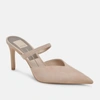 Dolce Vita Women's Kanika Pointed Toe Embellished Slip On High Heel Pumps In Taupe Suede