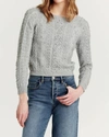 ANOTHER LOVE CARLOTTA EMBELLISHED SWEATER IN MARBLED DARK GRAY