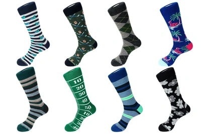 Unsimply Stitched Crew Sock 8 Pack In Multi