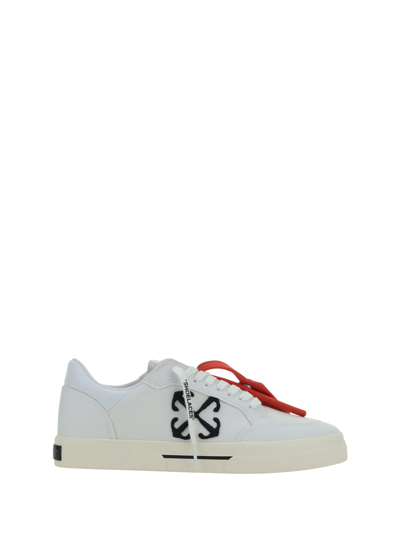 Off-white Low Vulcanized Sneakers In White Black