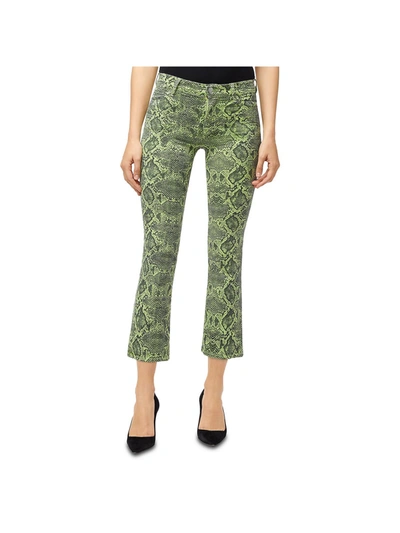 J Brand Selena Womens Denim Snake Print Bootcut Jeans In Multi