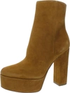 Marc Fisher Ltd Caled Womens Faux Suede Platform Booties In Brown