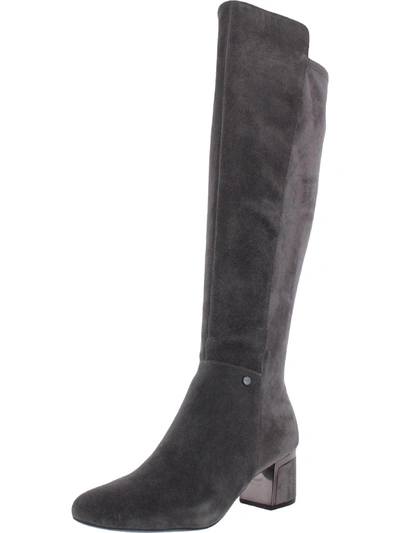 Dkny Cora Womens Leather Block Heel Over-the-knee Boots In Multi