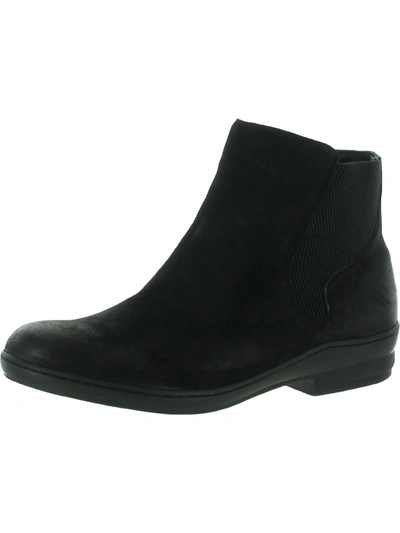 David Tate Torrey Womens Nubuck Leather Ankle Boots In Black