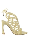 Alexandre Birman Buffy 100 Heel Sandals In Yellow