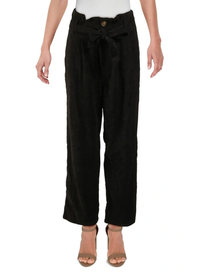 Hyfve Womens Belted High Rise Paperbag Pants In Black