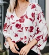 JODIFL BLOOMING COMPANY TOP IN WHITE