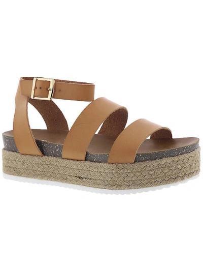Patrizia By Spring Step Larissa Womens Faux Leather Casual Espadrilles In Brown