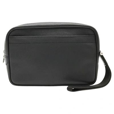 Pre-owned Louis Vuitton Kaluga Leather Clutch Bag () In Black