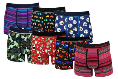 Unsimply Stitched Boxer Trunk 7 Pack In Multi