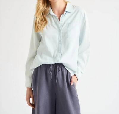 Splendid Evans Button Shirt In Light Chambray