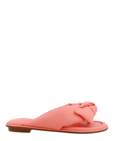 Alexandre Birman Soft Clarita Flat Sandals In Pink