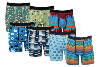 Unsimply Stitched Boxer Brief 7 Pack In Blue Multi
