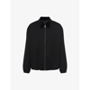 Prada Wool Blouson Jacket In Black