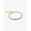 Monica Vinader Womens Yellow Gold Mini Baguette 18ct Yellow Gold-plated Vermeil Sterling-silver And